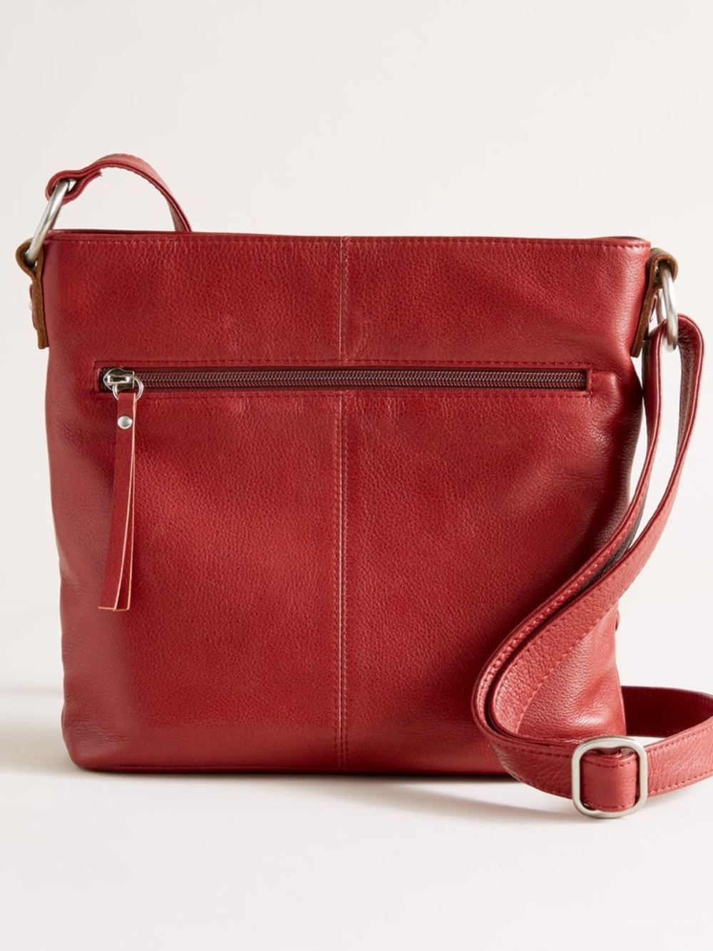 Osgoode Marley Classic‎ Red Leather Braided Accent Crossbody Bag - Picture 2 of 14